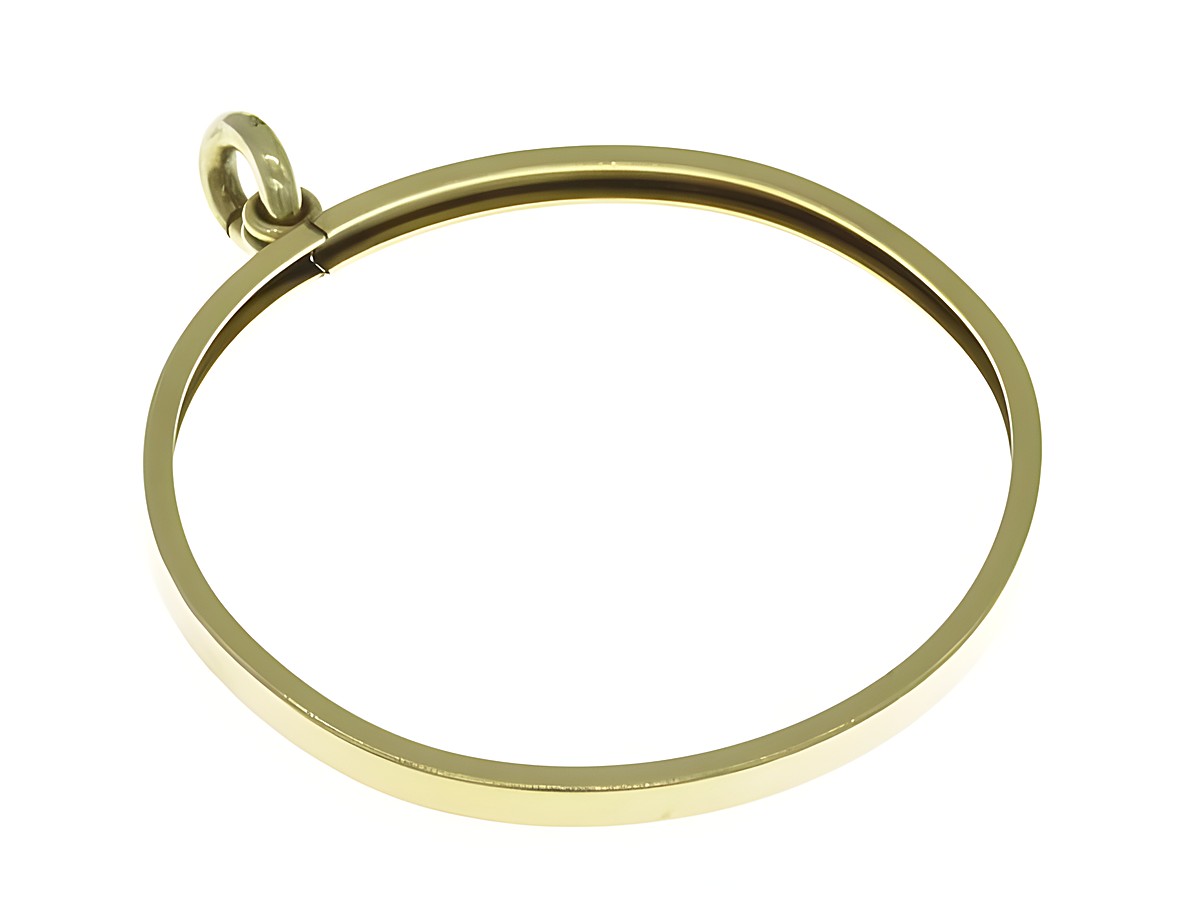 Schlichte Münzfassung aus 585 Gold mit einem maximalen Durchmesser von 34,5 mm, hergestellt von Juwelier Harnisch. Ideal für die Präsentation von Münzen. – Ansicht 2