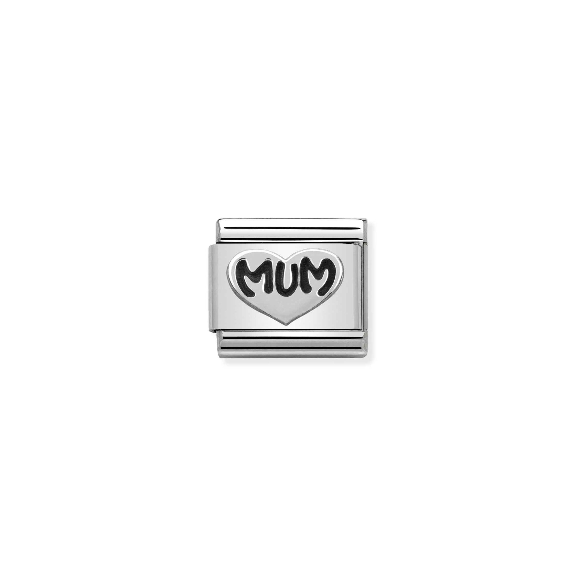 Nomination Composable Classic Charm Herz Mum - Edelstahl, Sterling Silber