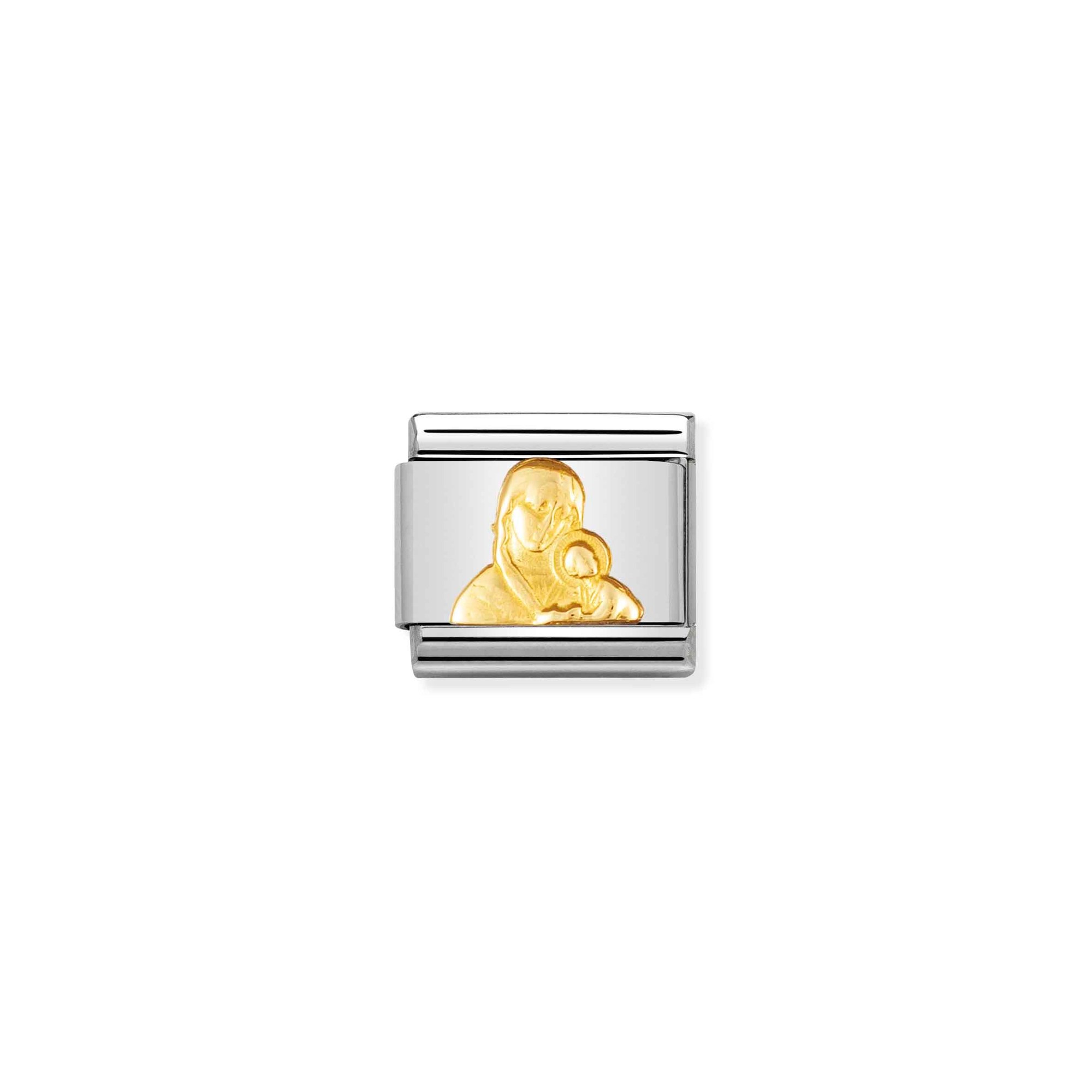 Nomination Composable Classic Charm Madonna mit Kind - Edelstahl, Gelbgold