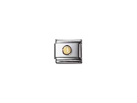 Kügelchen Element von NOMINATION Classic FUN in Silber mit einem goldenen Detail. Stilvoll und elegant, ideal für die individuelle Schmuckgestaltung.