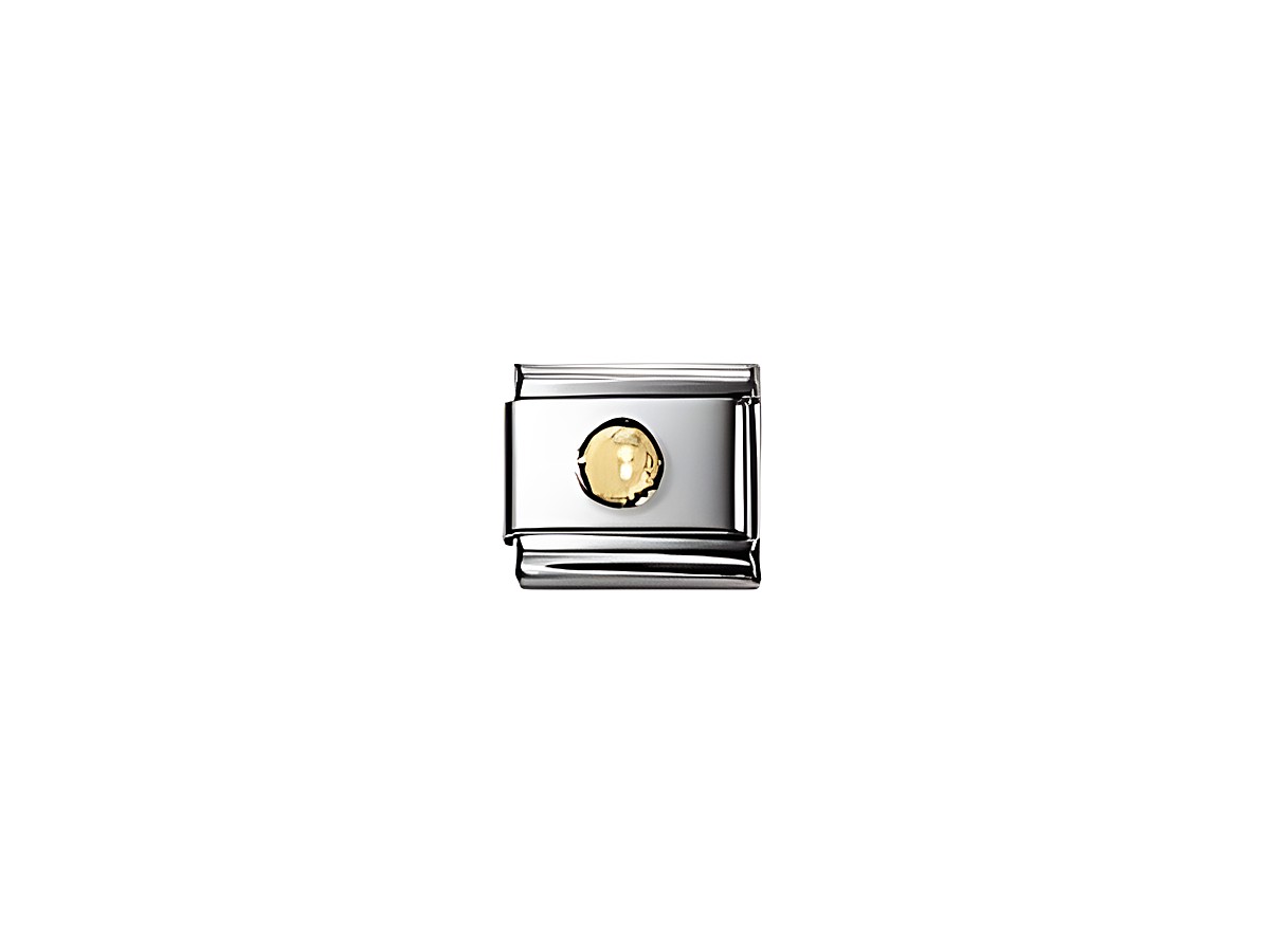 Kügelchen Element von NOMINATION Classic FUN in Silber mit einem goldenen Detail. Stilvoll und elegant, ideal für die individuelle Schmuckgestaltung.