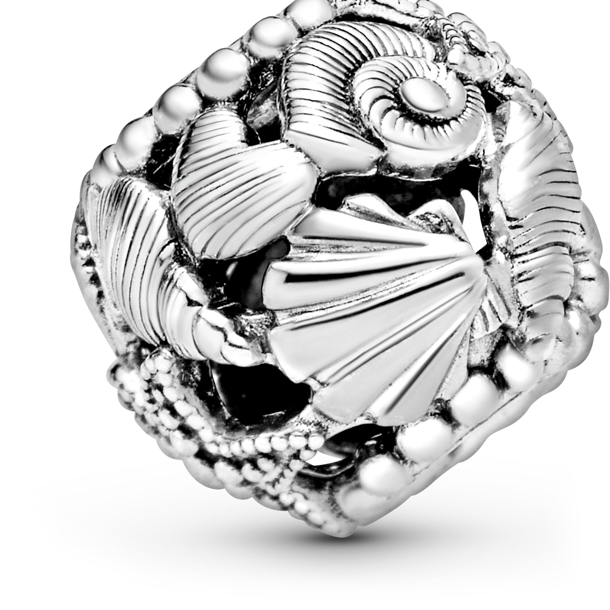 Pandora Silber Durchbrochener Seestern, Muscheln & Herzen Charm – Ansicht 4