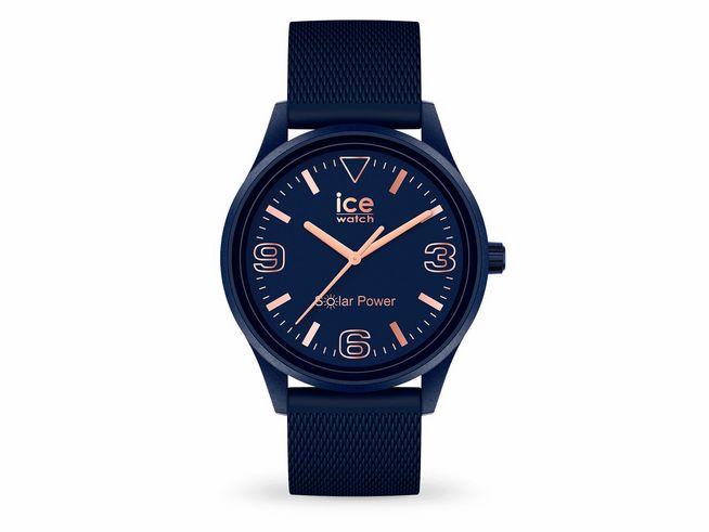 Ice Watch ICE Solar Power Casual Blue RG Medium 020606 in Blau mit einem modernen, minimalistisch gestalteten Ziffernblatt und einem strapazierfähigen Armband. Ideal für den Alltag.