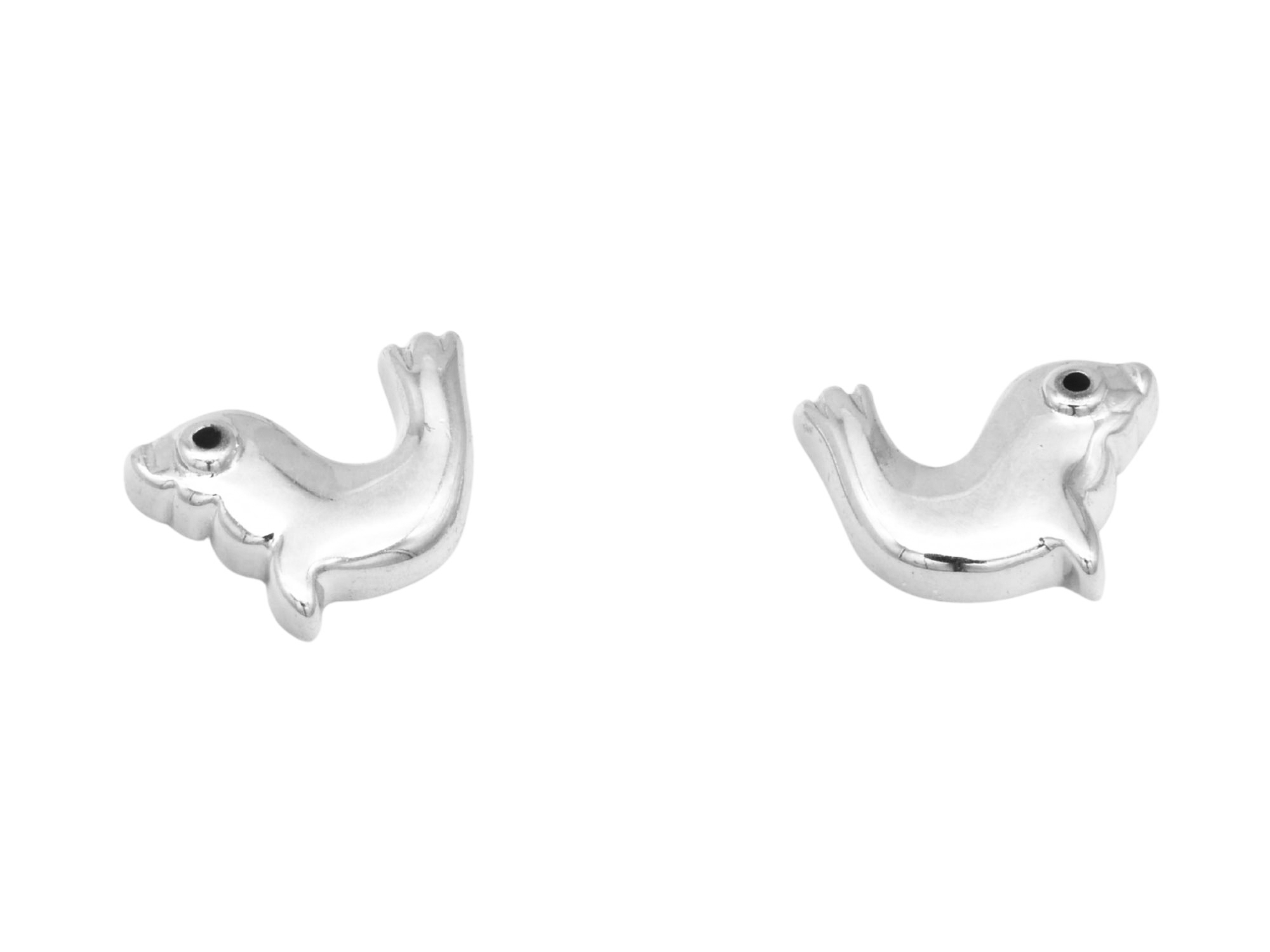 Ohrring Robbe Tümmler Ohrstecker - Sterling Silber poliert rhodiniert - Zirkonia