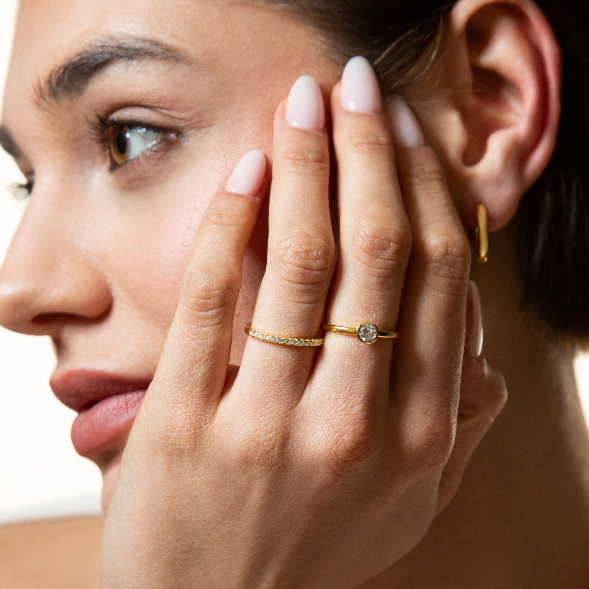 XENOX Ring ZARGE - Sterling Silber vergoldet – Ansicht 2