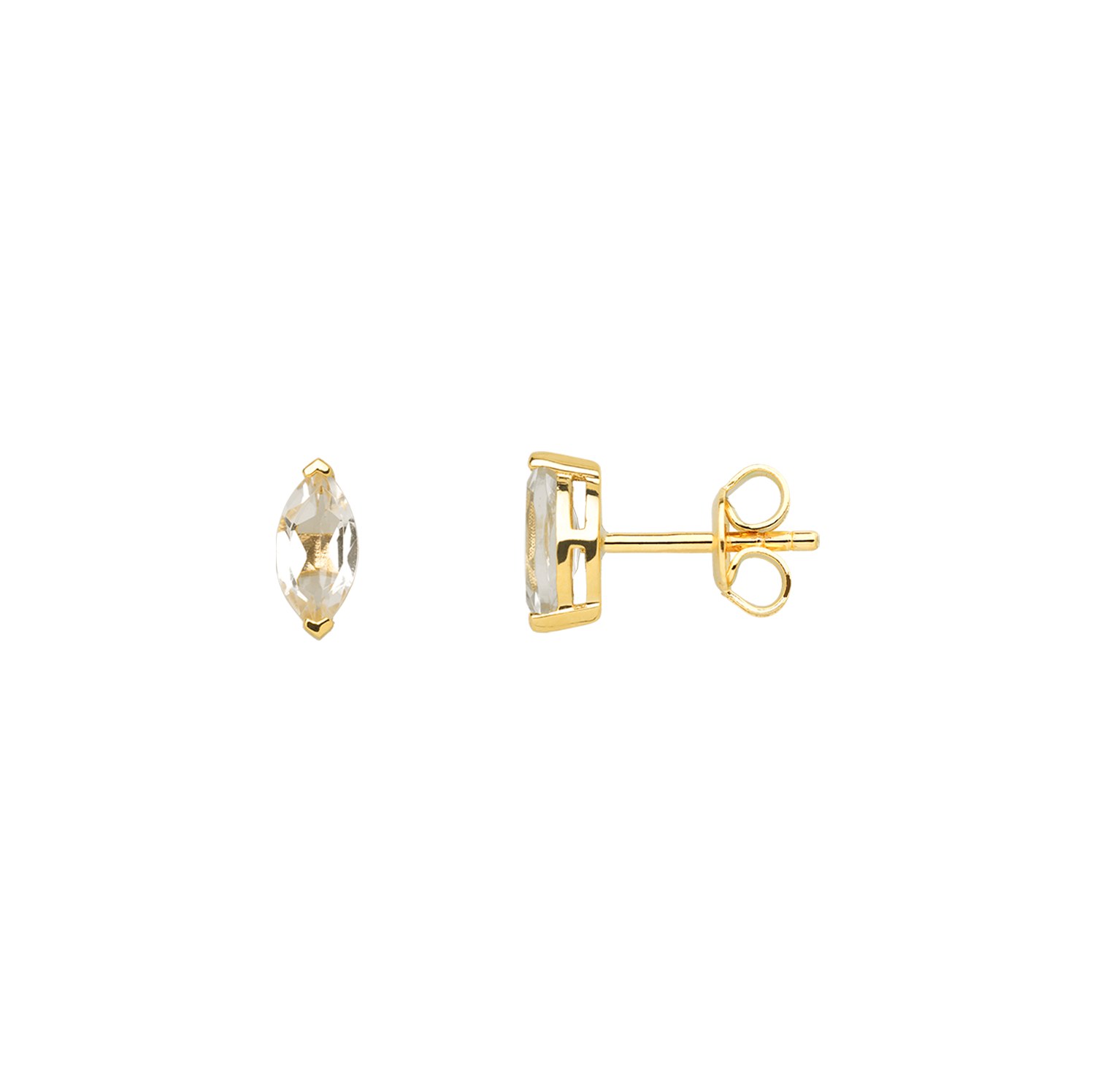 XENOX XG14K4080G - Gelbgold 585 Ohrstecker - poliert - Zirkonia – Ansicht 2