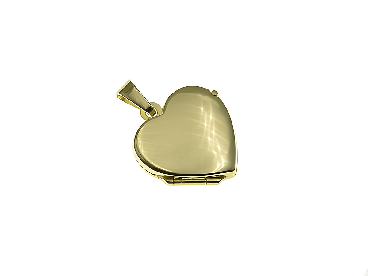 Gold Medaillon in Herzform, zierlich und aus Gold 333, Hersteller: Juwelier Harnisch, elegant und zeitlos, ideal als Geschenk oder für persönliche Erinnerungen.
