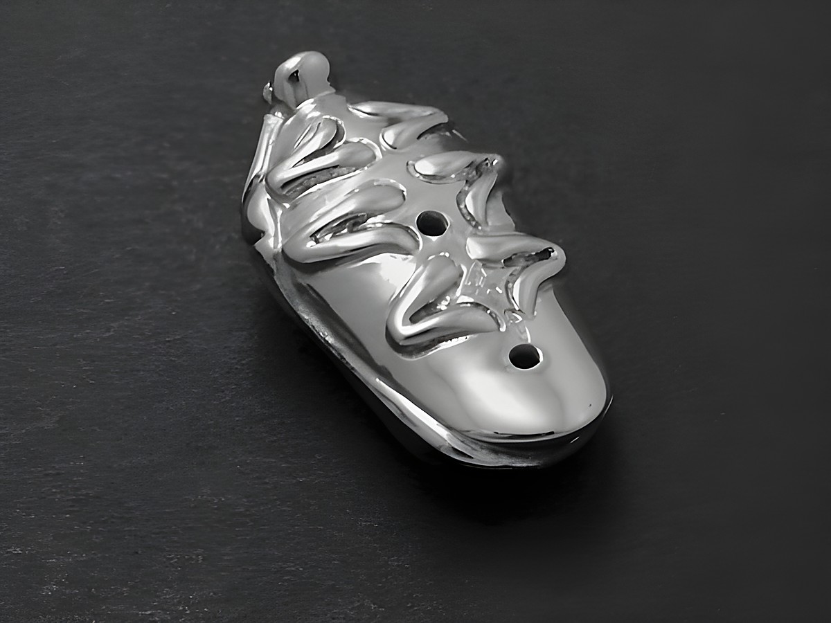 Silberne Figur eines bunten Skarabäus aus Echtsilber mit emaillierten Details, gefertigt von Juwelier Harnisch, ideal als dekoratives Element oder Sammlerstück. – Ansicht 2