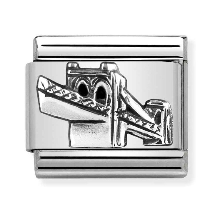 Nomination Composable Classic Charm Skyline Brooklyn Bridge - Edelstahl, Sterling Silber