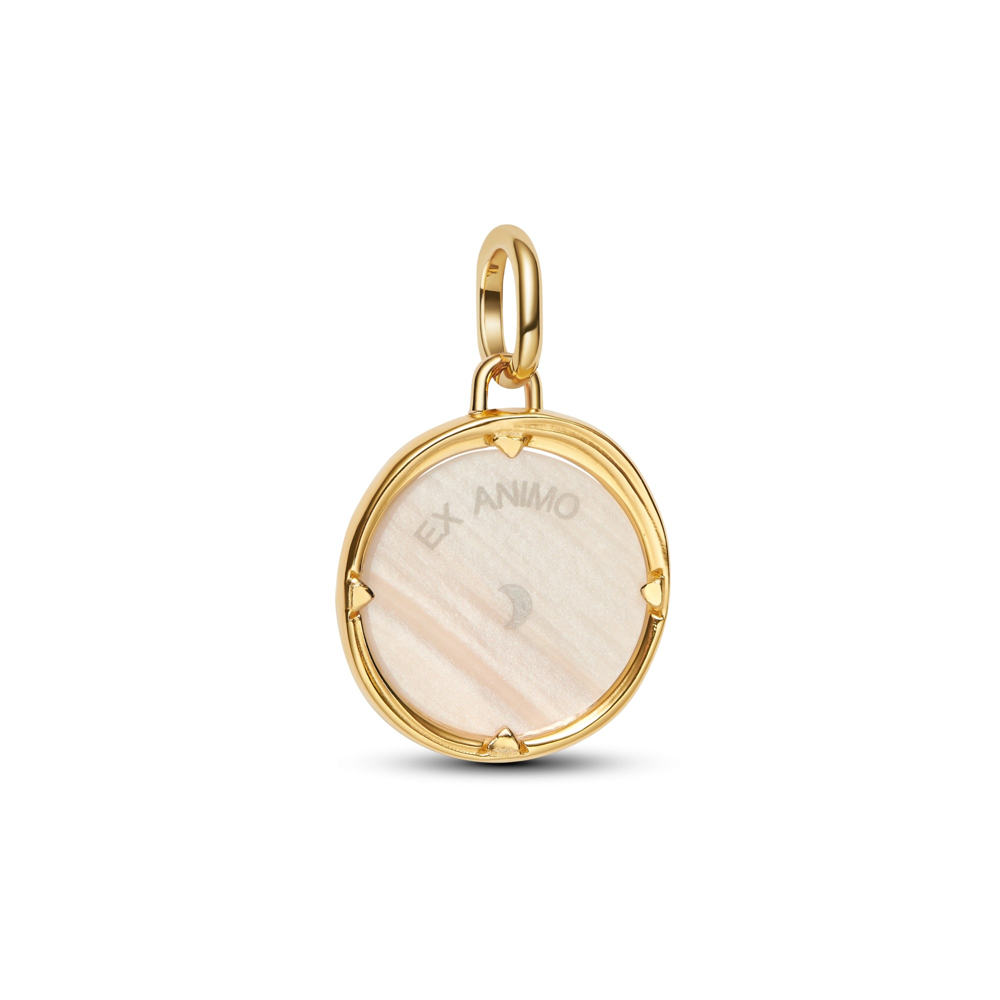 Pandora Me - Pegasus Medaillon-Charm Anhänger - Gelbgold Vergoldung - Perlmutt - EX ANIMO – Ansicht 3