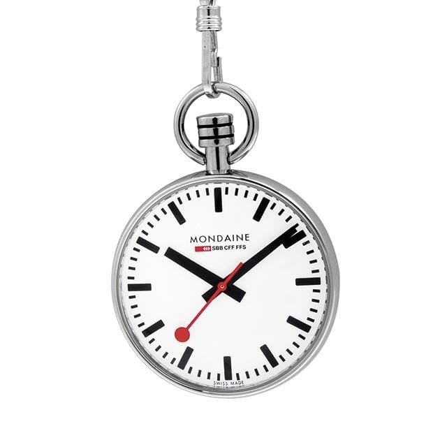 Mondaine Taschenuhr - Edelstahl poliert – Ansicht 3