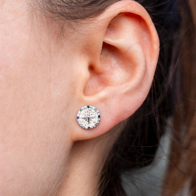 DUR Ohrring Kompassrose 2.0 - O5450 - Sterling Silber – Ansicht 2