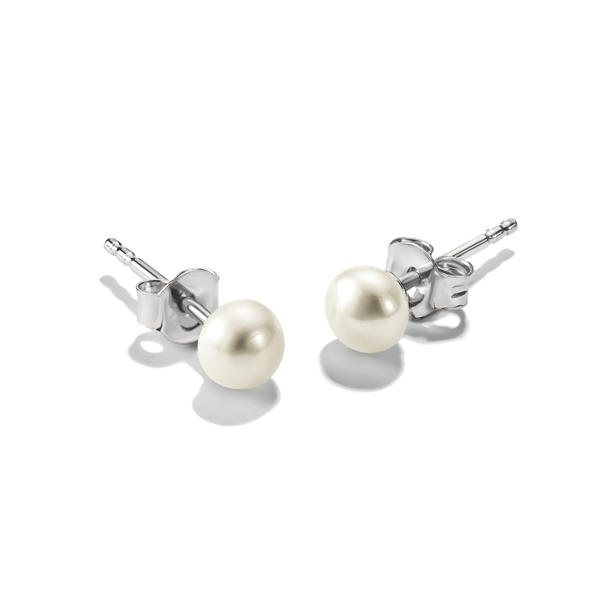 Thomas Sabo Ohrstecker in 925 Sterling Silber mit Süßwasserzuchtperlen, elegant und zeitlos, perfekt für jeden Anlass, in glänzendem Design mit schlichten Schraubverschlüssen.