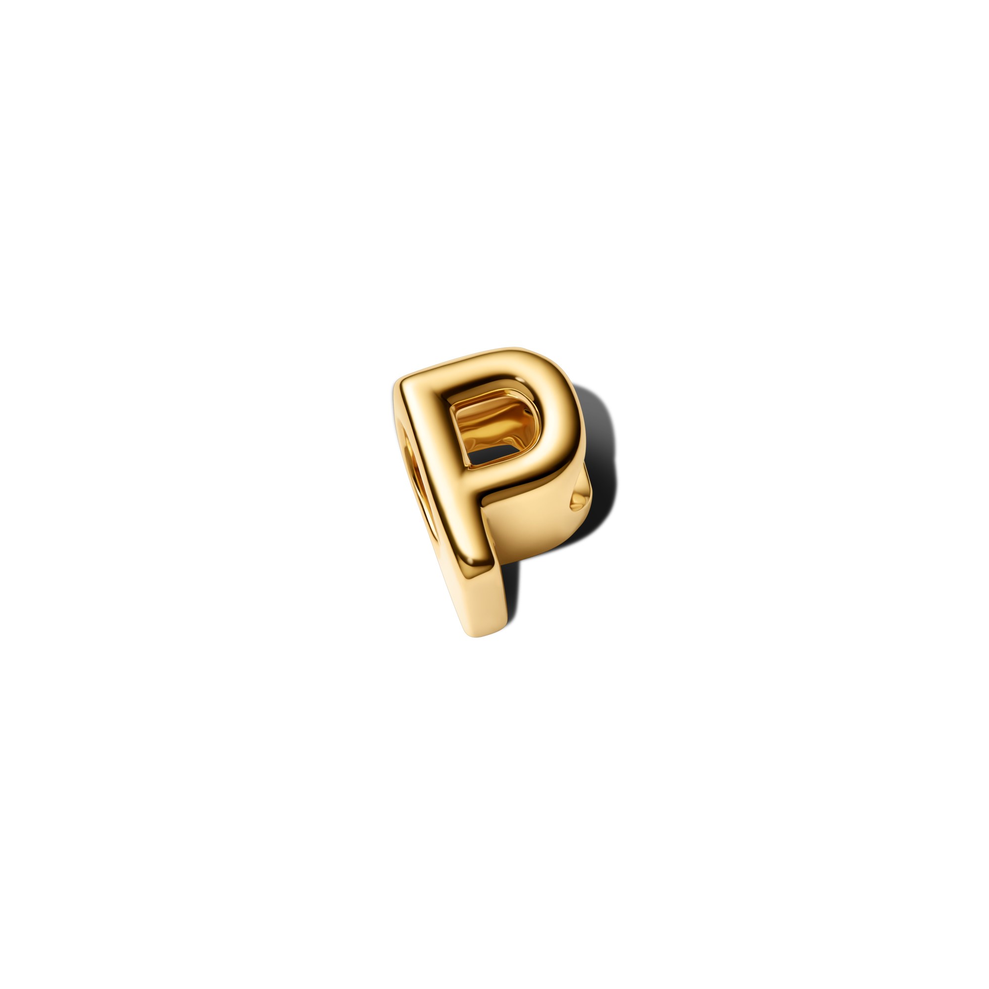 Pandora Buchstabe P - Alphabet - Mini Charm Gelbgold Vergoldung – Ansicht 3