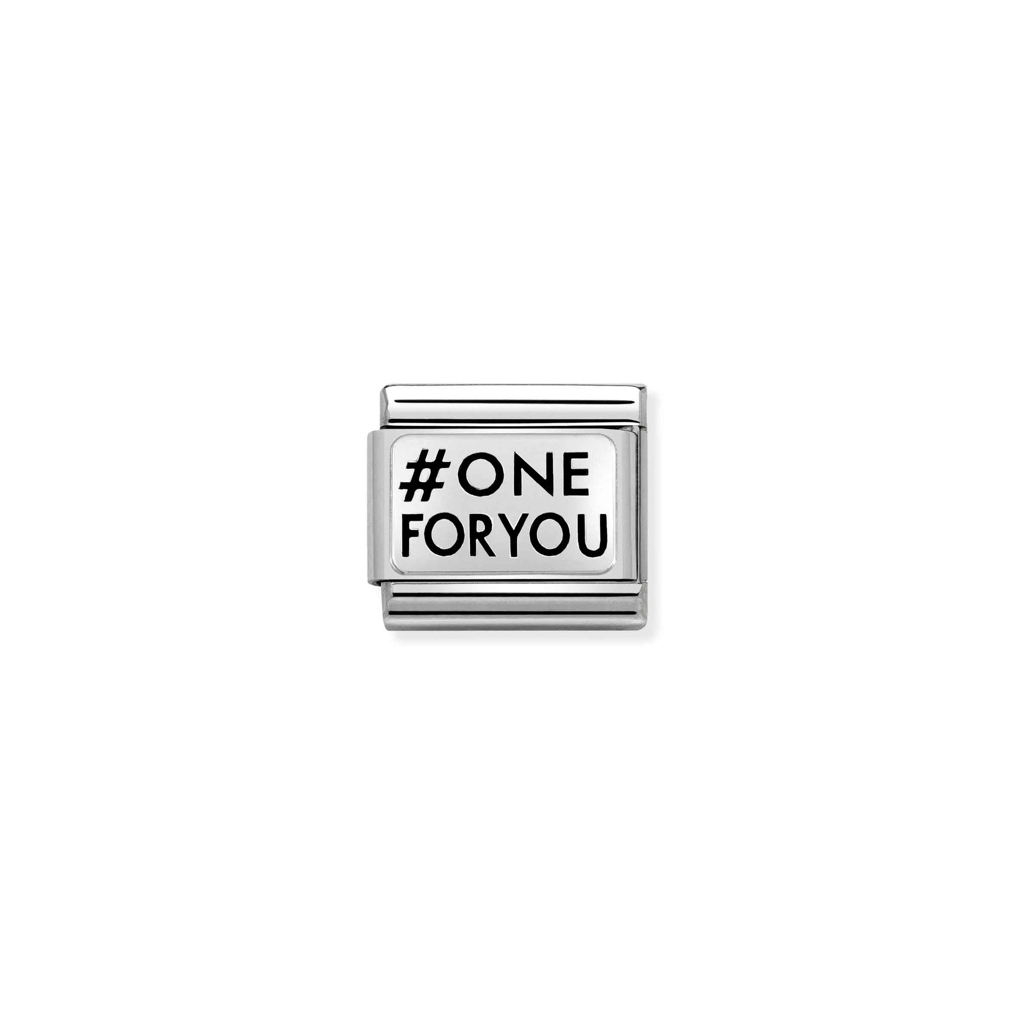Nomination One for You - COMPOSABLE CLASSIC OXIDIERTE PLAKETTE - Edelstahl - Silber