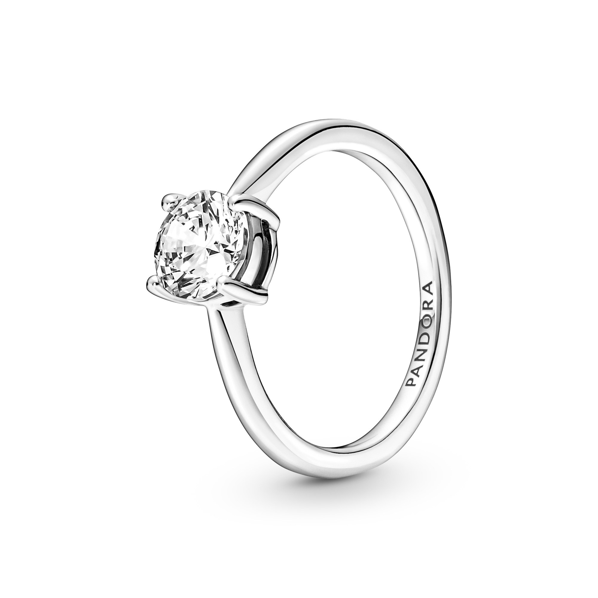 Pandora Ring - Funkelnder Solitär - Sterling Silber - Zirkonia - klar