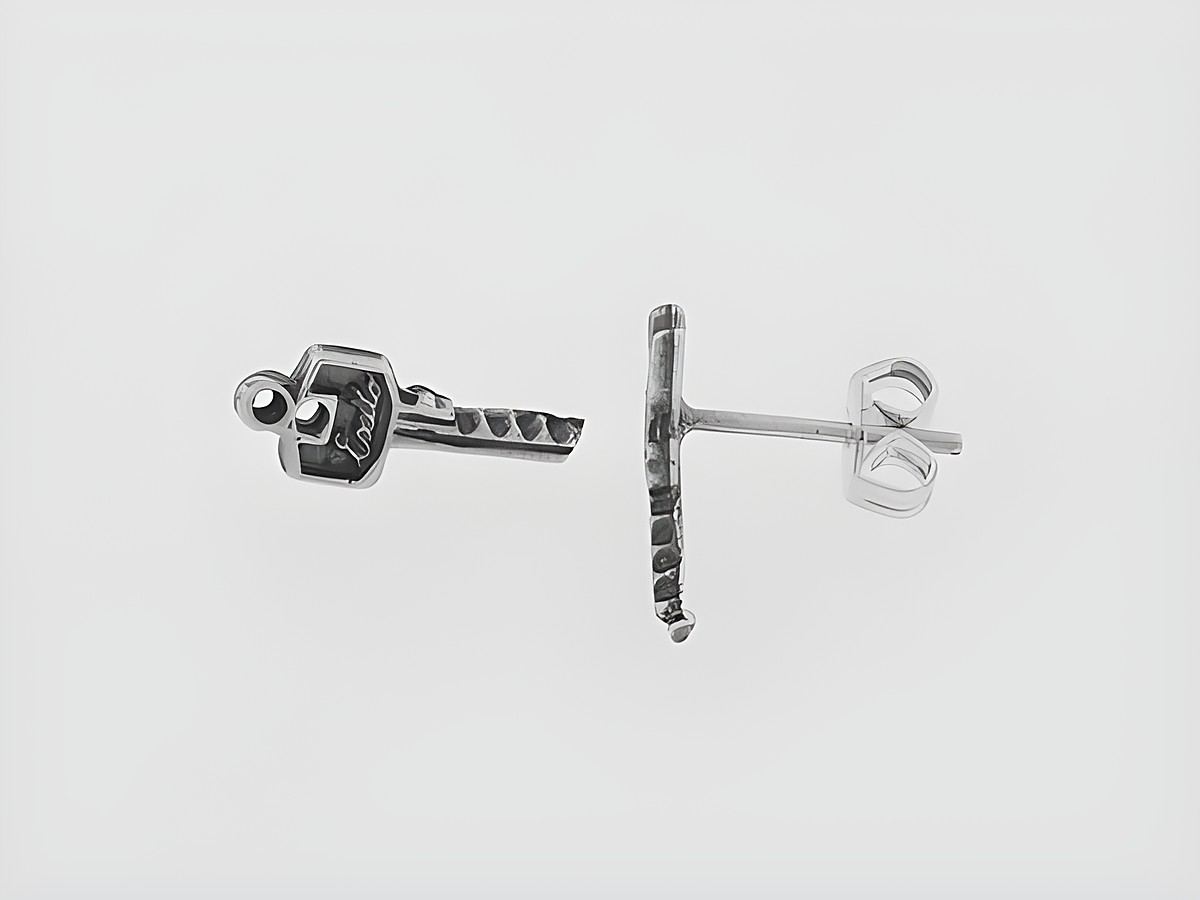 925 Sterling Silber Ohrringe - originell - Stecker, Hersteller Juwelier Harnisch, Ohrstecker ohne Stein, in Form eines Schlüssels, detailreich und hochwertig verarbeitet.