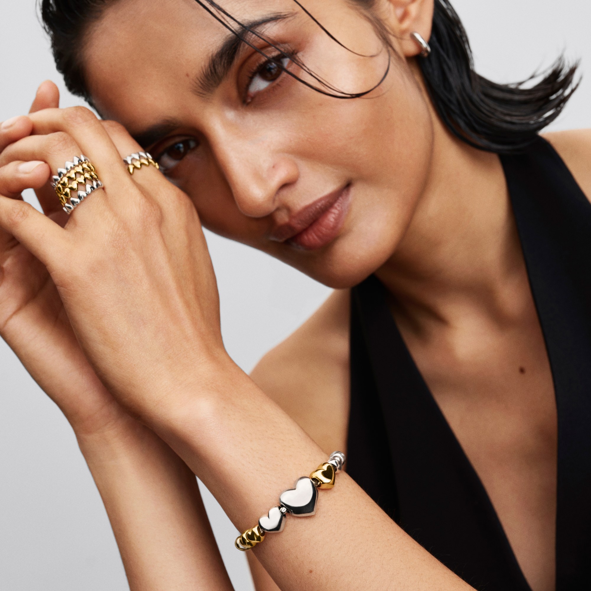 Pandora Herz gewölbt Mini-Charm - 0,8 cm - Gelbgold Vergoldung – Ansicht 4