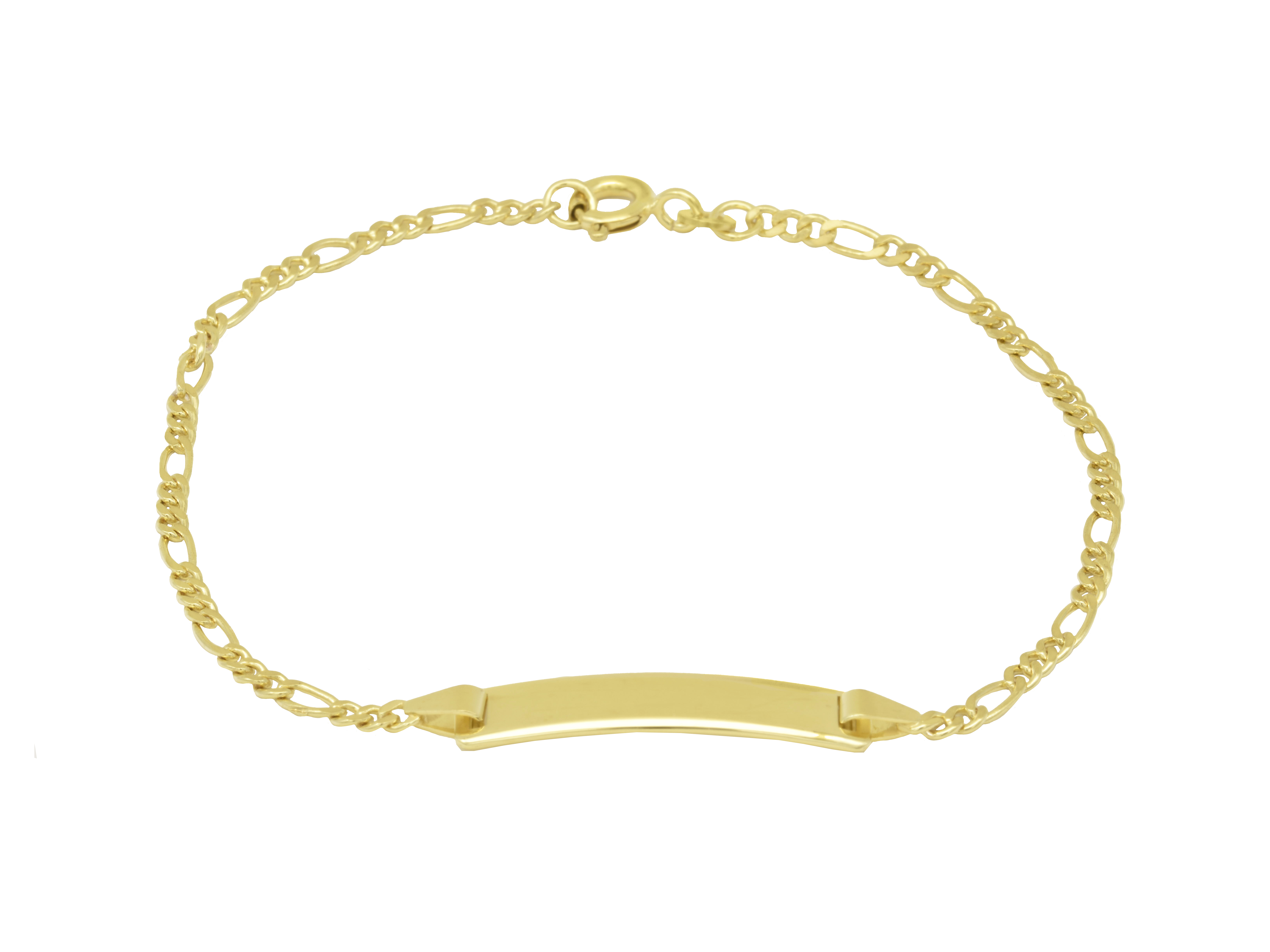 Gold Identband Gravur Armband aus poliertem Gelbgold mit einer Länge von 18,5 cm vom Hersteller Juwelier Harnisch, ideal für individuelle Gravuren.