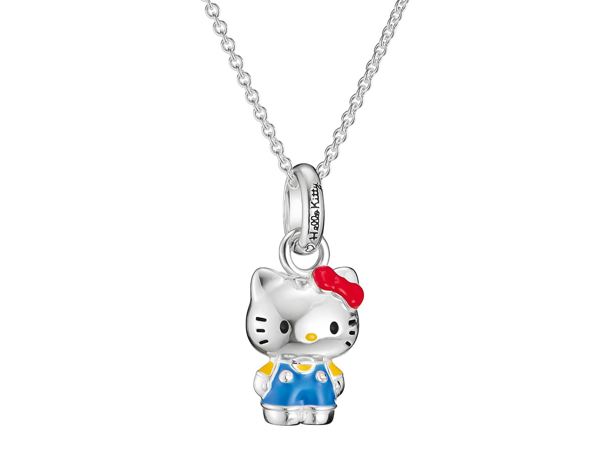 Thomas Sabo Hello Kitty KE2389-M06-7-L45V - Halskette - 45 cm - versilbert & Emaille