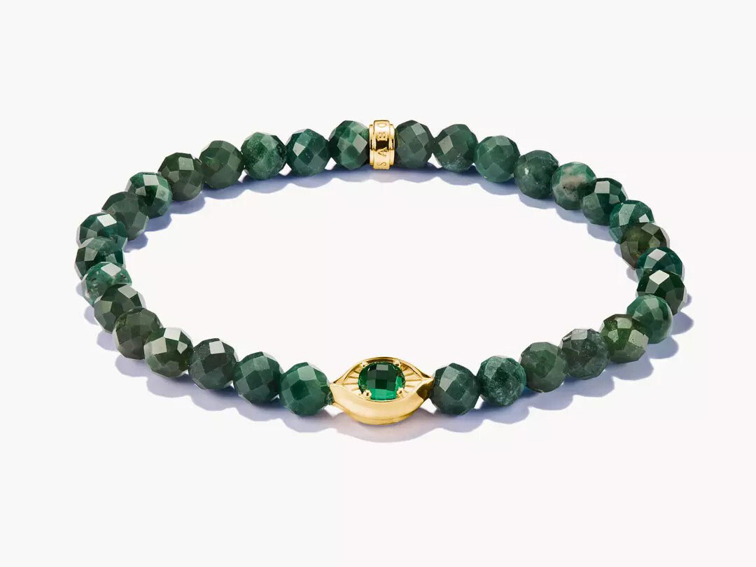 Thomas Sabo ELYNDRA A2210-472-6-L17 Armband - 17 cm - Sterling Silber recy. mit 18K Vergoldung & Nano-Kristall - grün