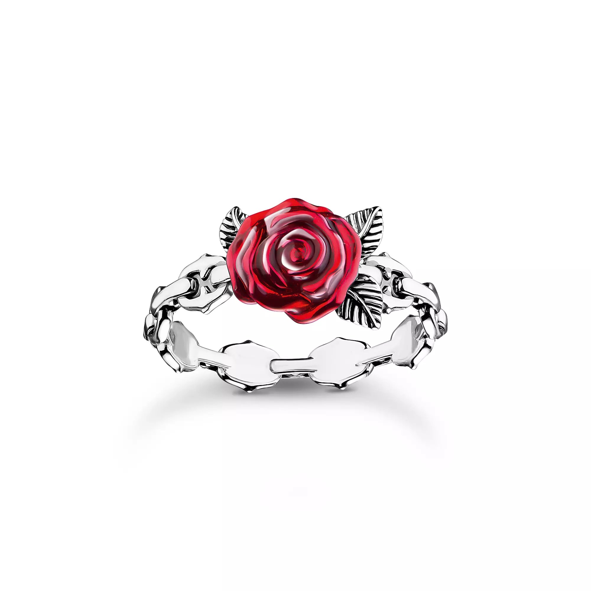 Thomas Sabo Rose True Romance Ring - rot - Silber gesch. + Emaille – Ansicht 2