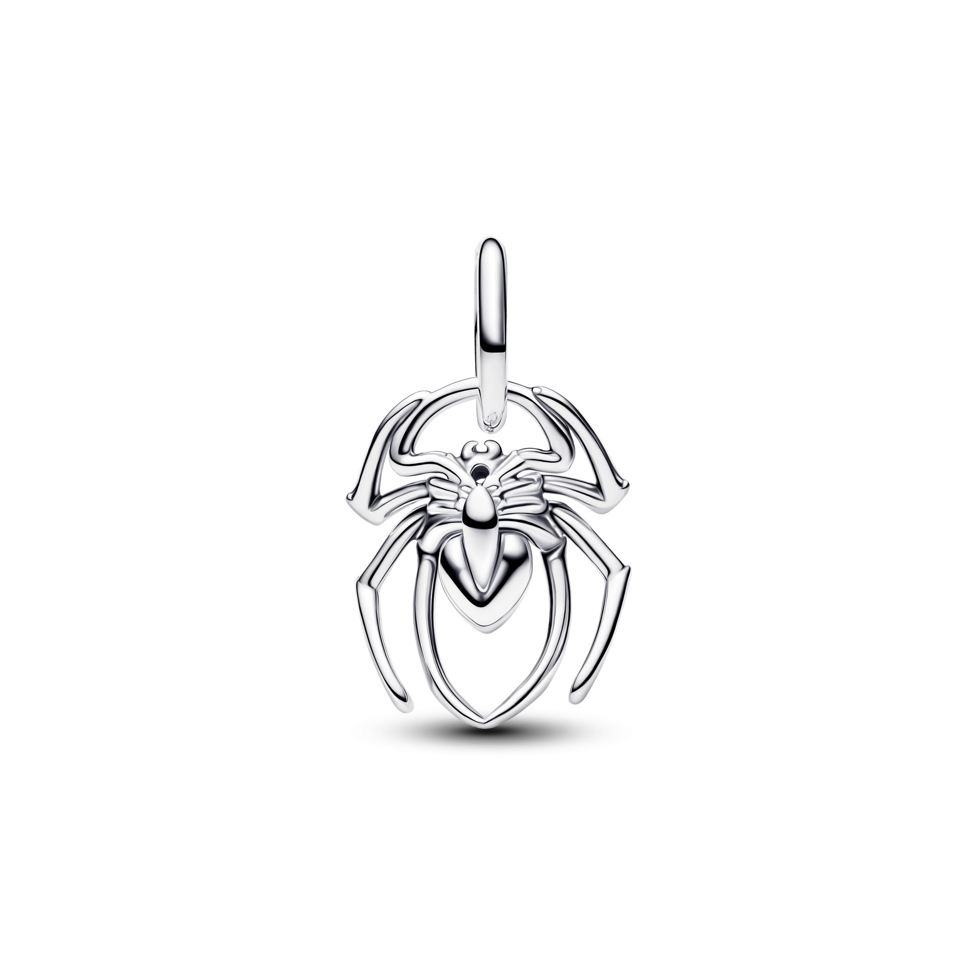 Pandora Marvel Spiderman Charm - Sterling Silber - Kristall Rot – Ansicht 3