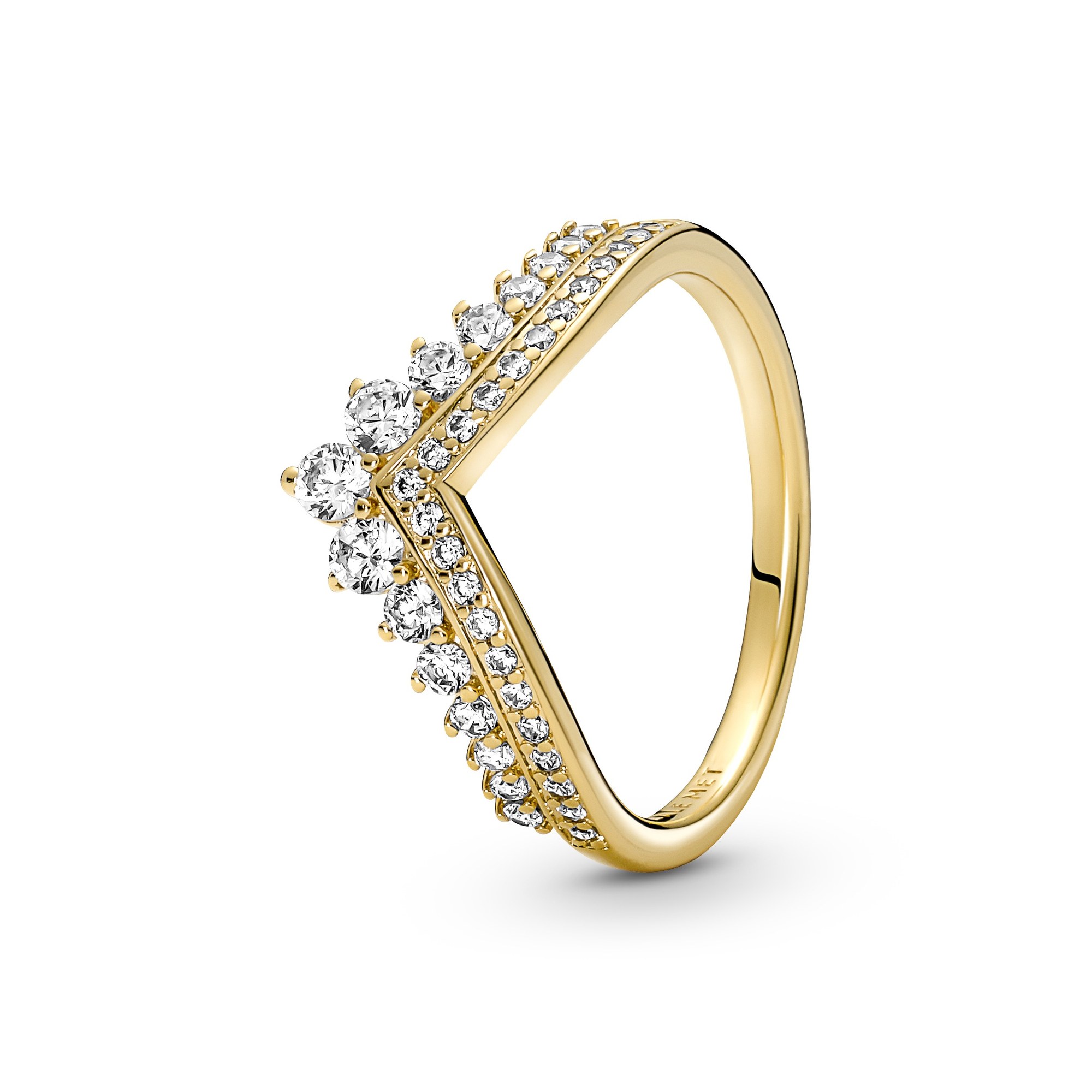 Pandora zeitloser Wunsch Tiara Ring - Gelbgold vergoldet - Zirkonia