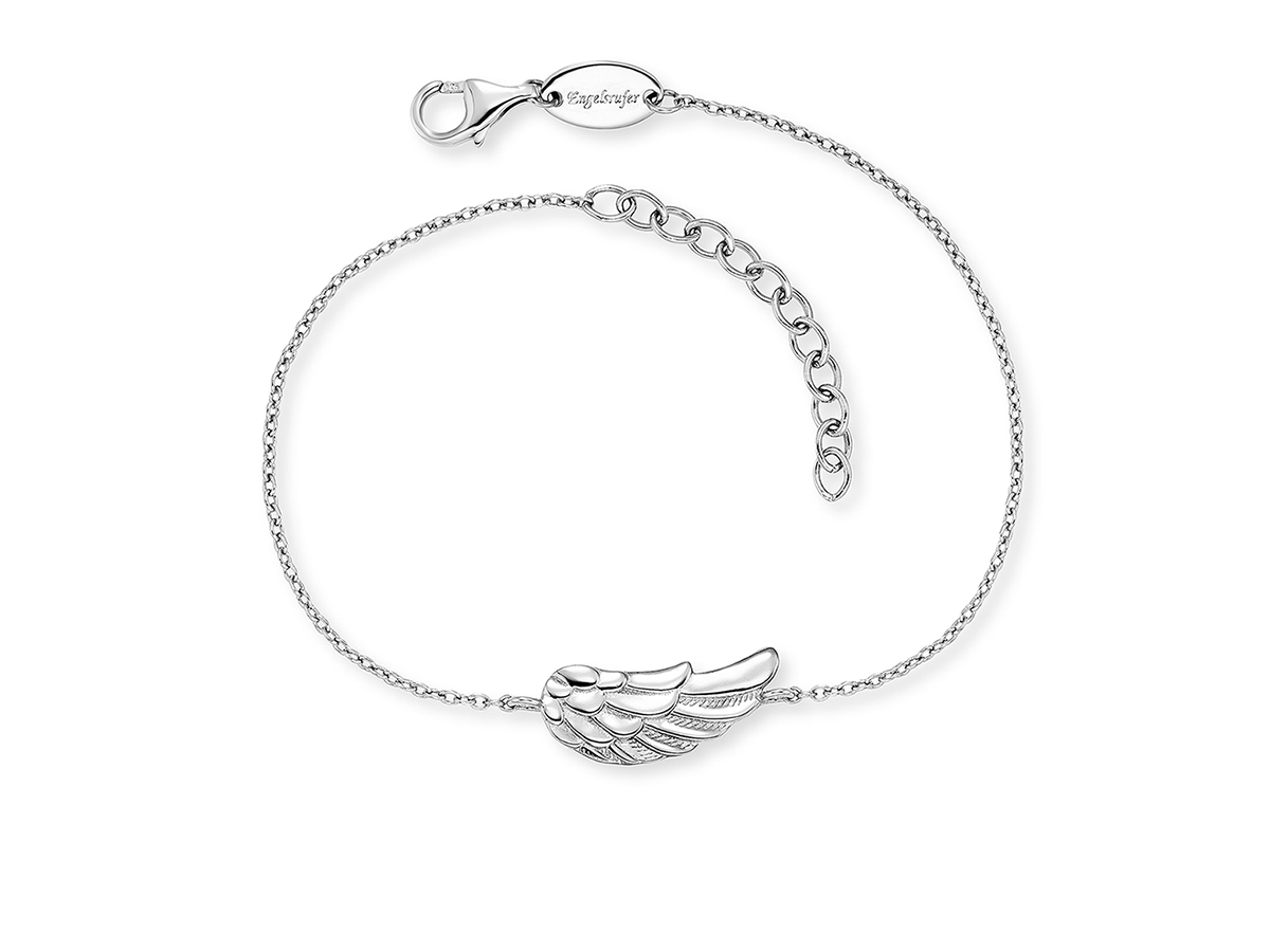 Engelsrufer ERB-FLYWING Relaunch Armband mit Flügel - Silber rhod. 17 cm Engelsrufer ERB-FLYWING Relaunch Armband mit Flügel aus rhodiniertem Silber, 17 cm lang, filigrane Kette mit ansprechendem Flügeldesign und praktischem Karabinerverschluss.