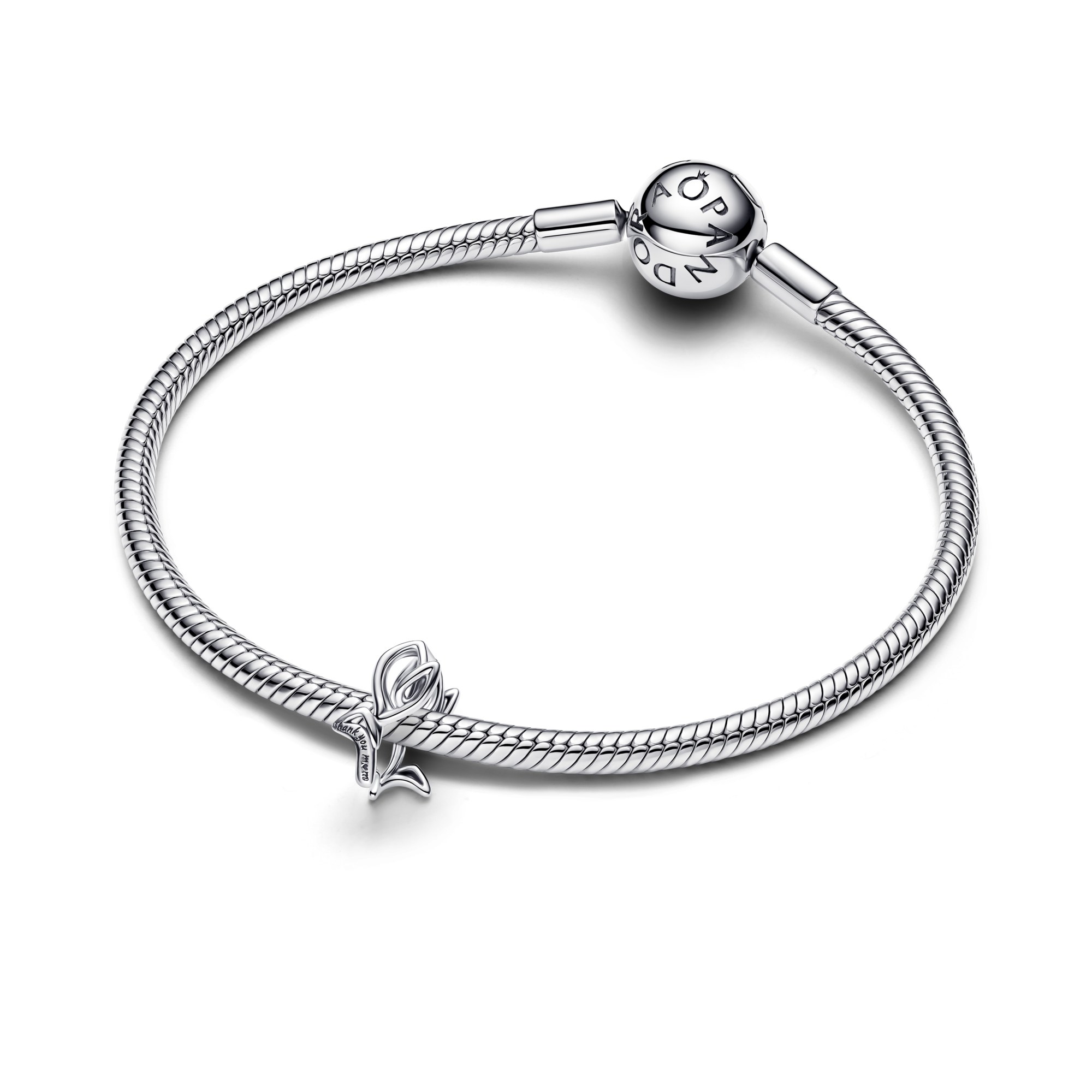 Pandora Tulpe Charm - Sterling Silber - Blume – Ansicht 2