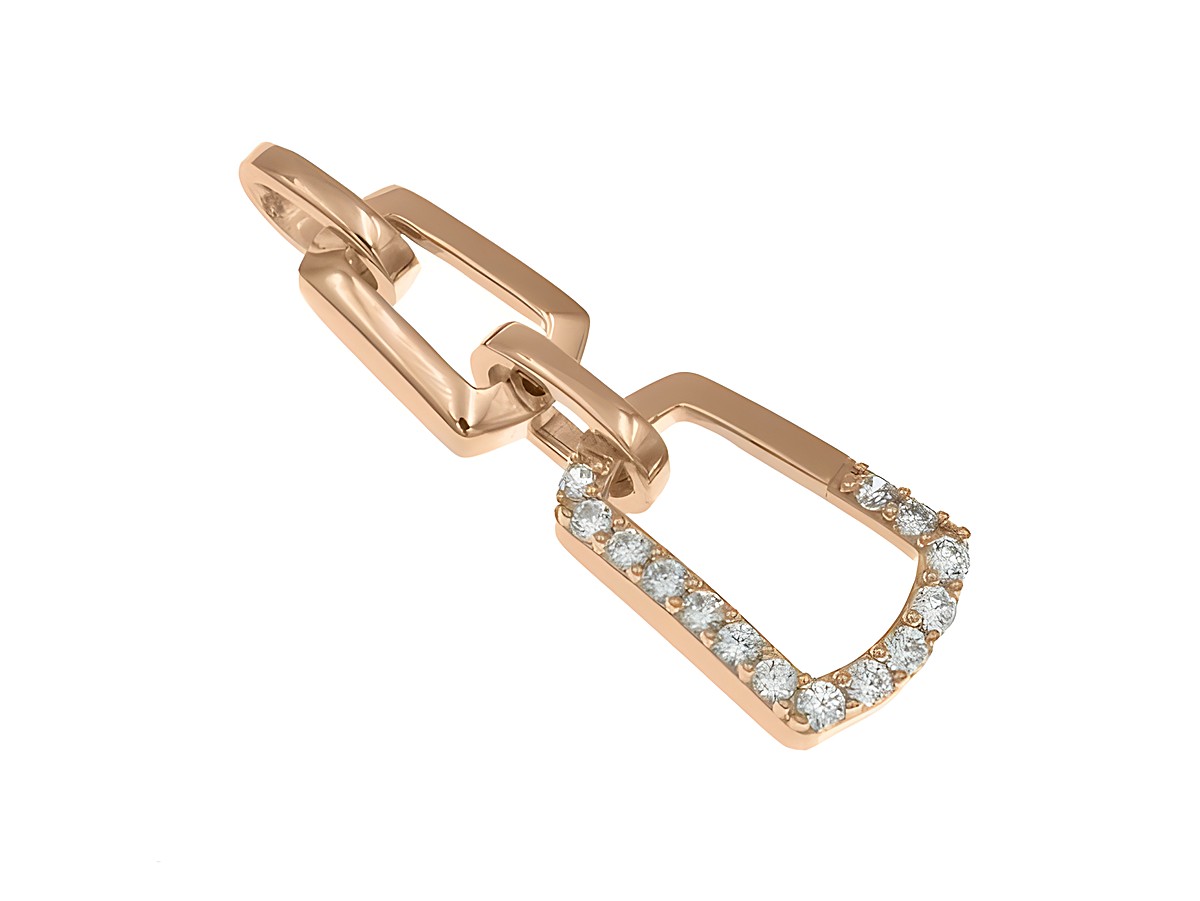 Funkelnder Anhänger in Roségold Vergoldung aus Sterling Silber, gestaltet mit verschiedenen Motiven und verziert mit glänzenden Steinen, ideal für stilvolle Accessoires.