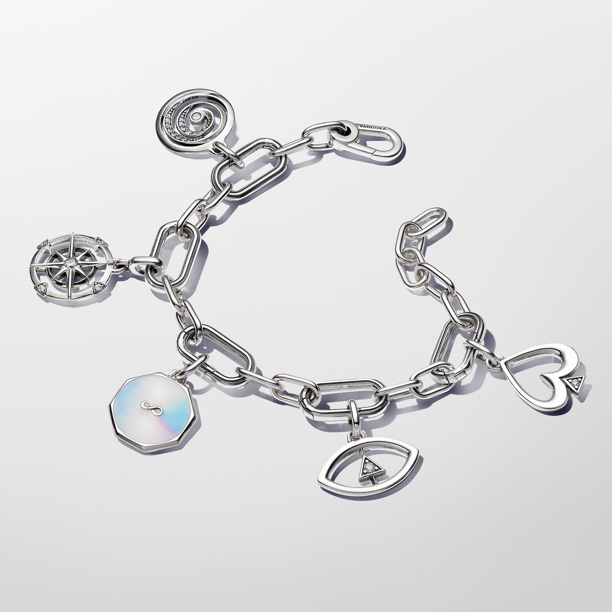 Pandora ME Fünf aufklappbare Links Gliederarmband - Sterling Silber – Ansicht 2