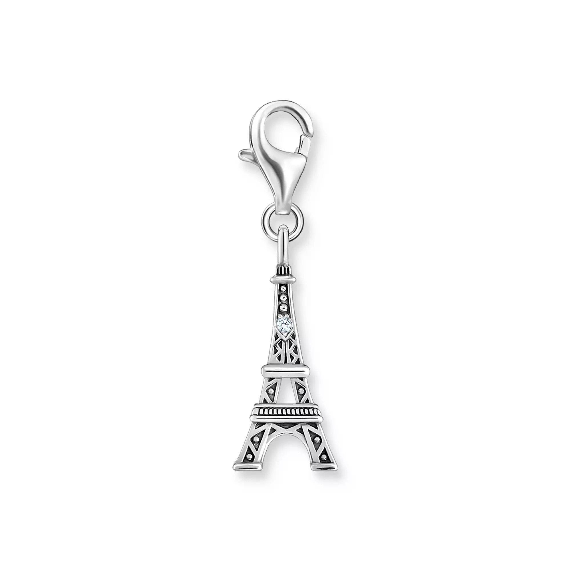 Thomas Sabo Charm-Anhänger - Eiffelturm - Silber gesch. & Zirkonia – Ansicht 2
