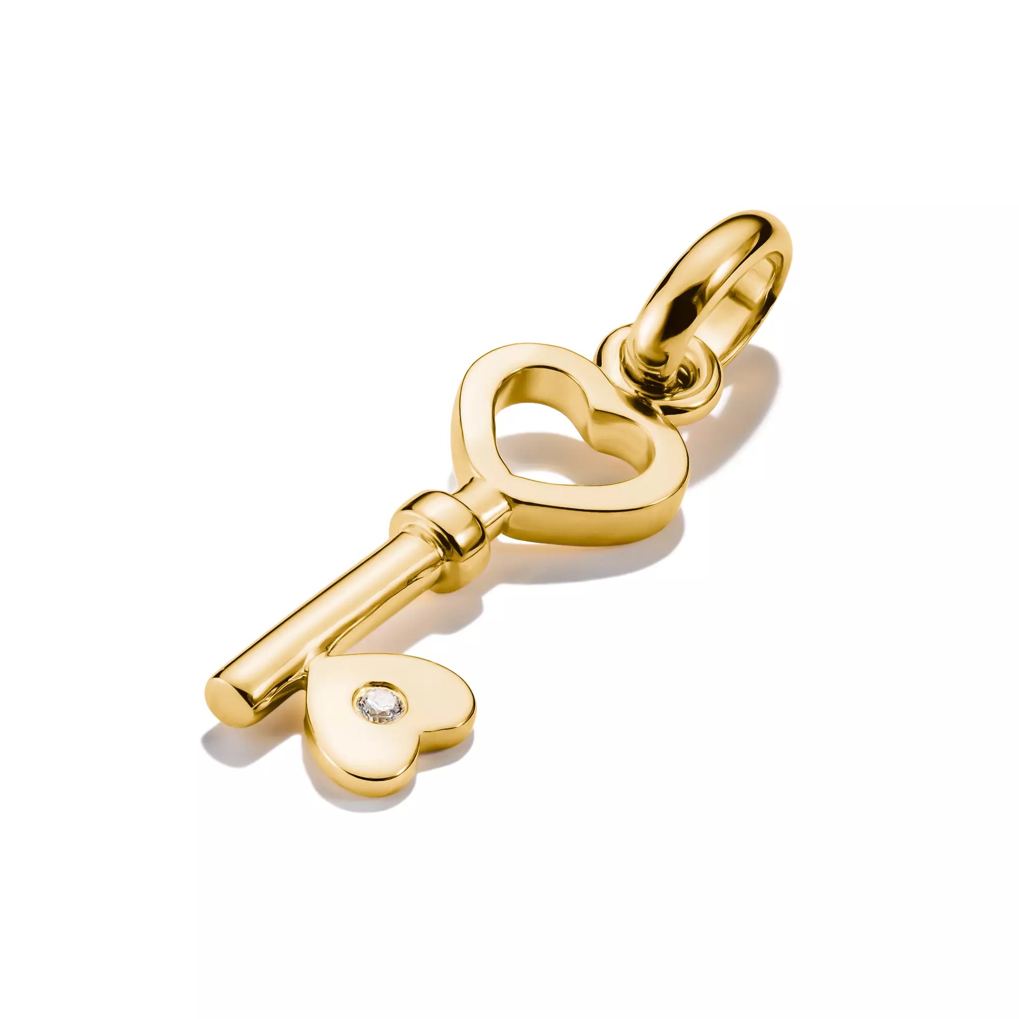 Thomas Sabo Connect - Liebesschlüssel - Charm mit Öse - Silber & Gelbgold Verg. + Zirkonia – Ansicht 2
