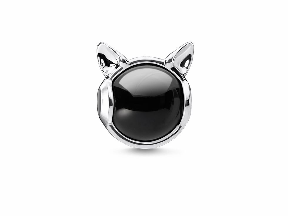Thomas Sabo Karma Beads K0328-024-11 aus Sterling Silber mit schwarzem Onyx, dargestellt in Katzenaugen-Design, elegant und stilvoll, ideal für individuelle Schmuckkreationen.