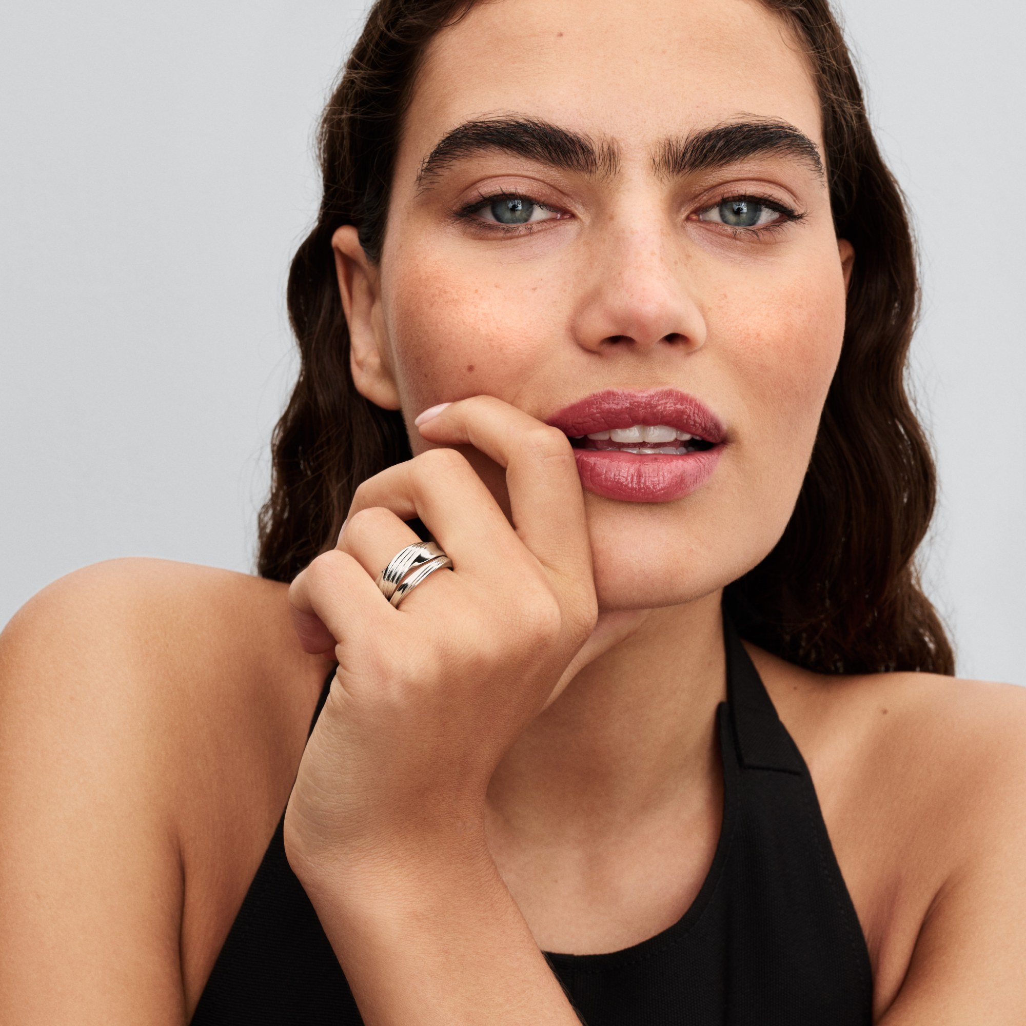 Pandora ESSENCE - 2er Doppelring verdreht - Stapelringe - Sterling Silber – Ansicht 3