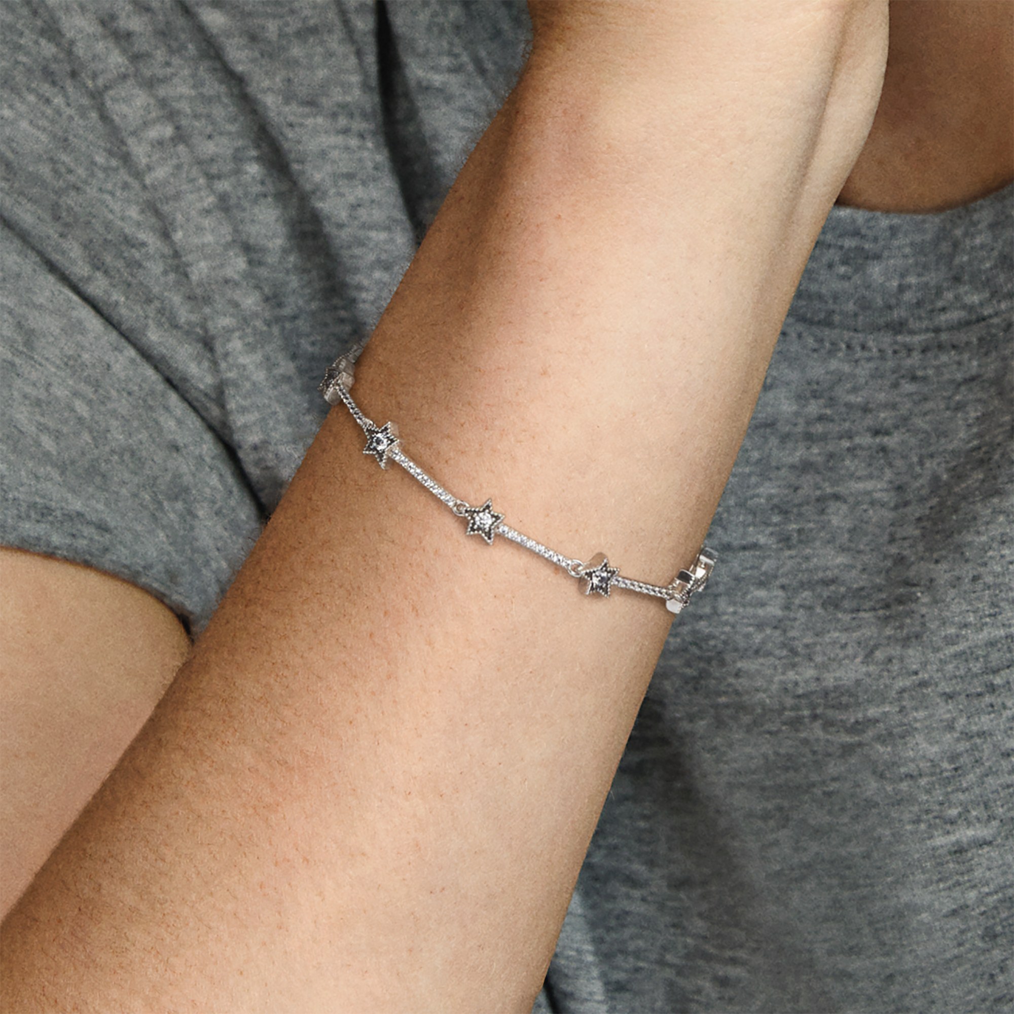 Pandora Star - Stern Sterling Silber Armband + Zirkonia – Ansicht 4
