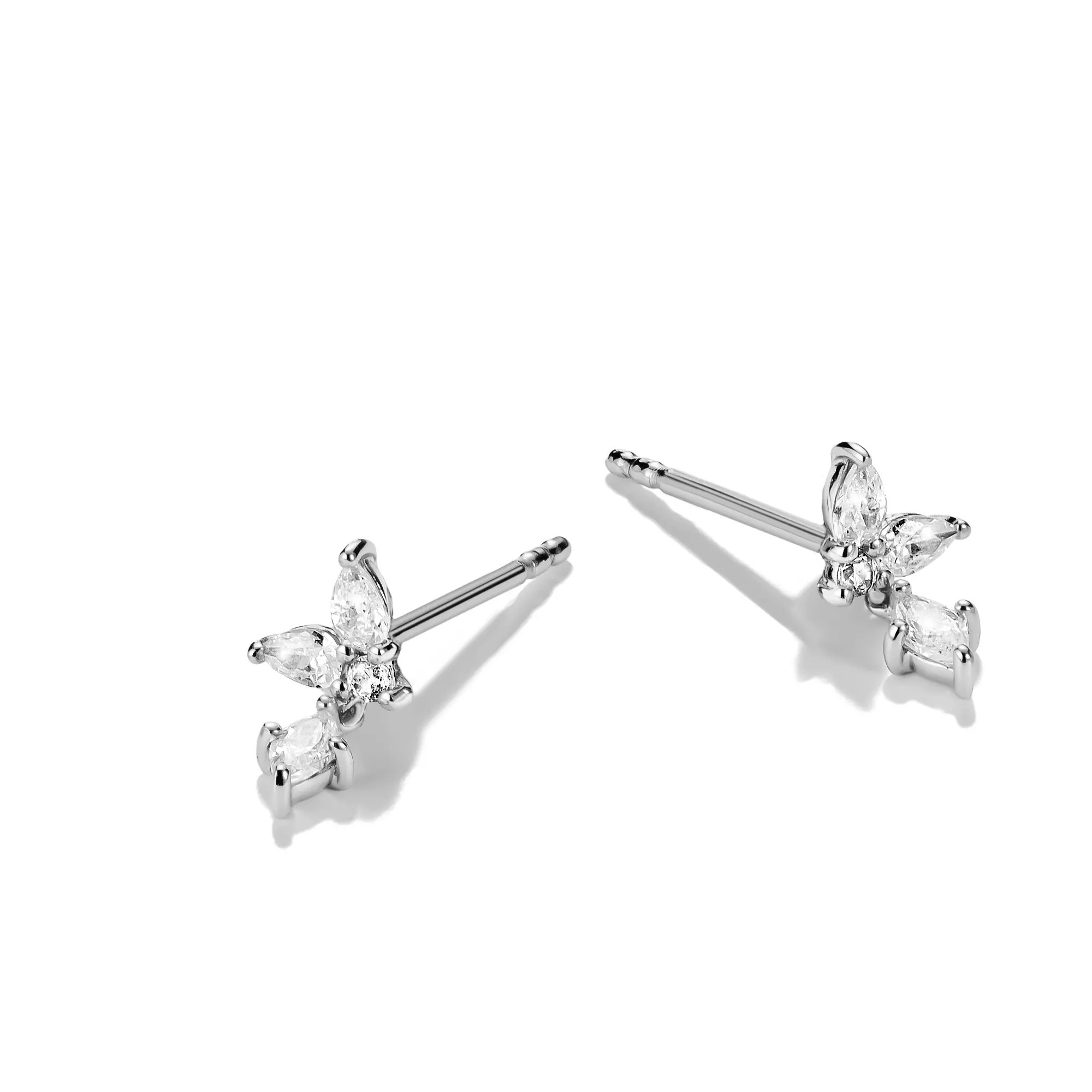 Thomas Sabo Ohrstecker mit weißem Zirkonia – Silber – 5 mm breit – Ansicht 2