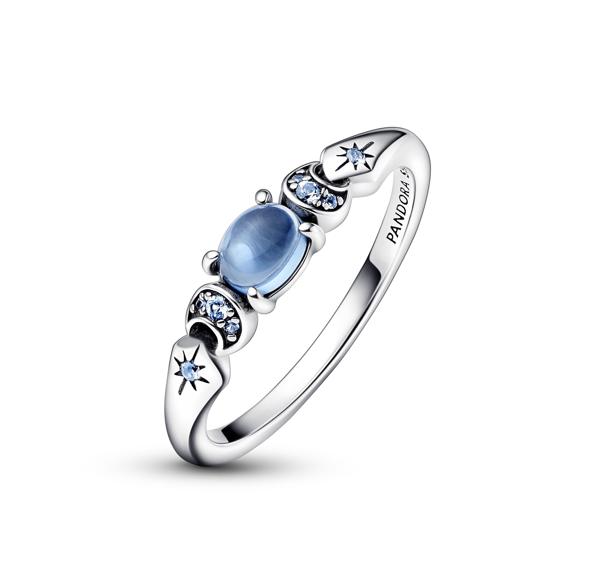 Pandora Disney - Disney Aladdin Prinzessin Jasmin Ring - Sterling Silber - Kristall - Blau Ansicht 3 – Ansicht 3