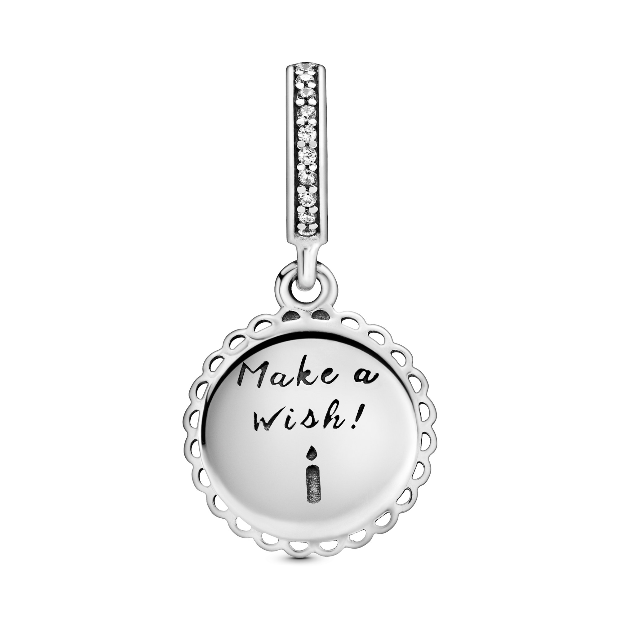 Pandora Silber Charm Anhänger - Geburtstagstorte - Zirkonia + Emaille – Ansicht 4