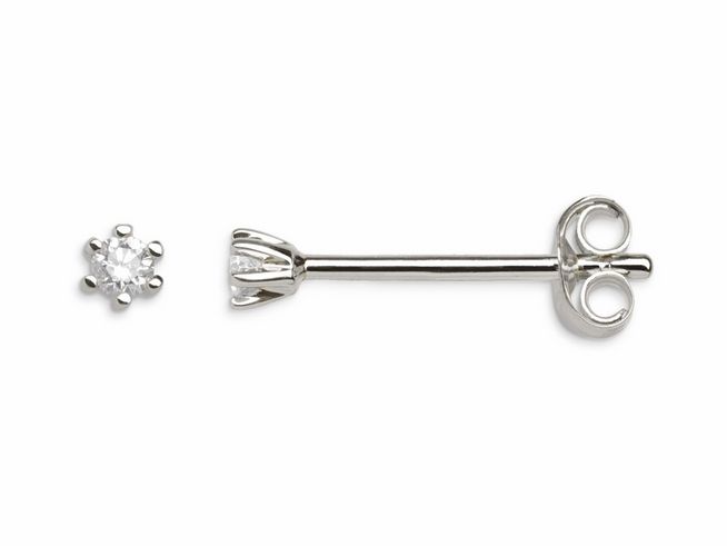 Xenox Weißgold Ohrringe XG4001 aus 375 Weißgold mit funkelndem Zirconia, zeitloses Design, ideal für jeden Anlass, elegant und vielseitig in der Anwendung.