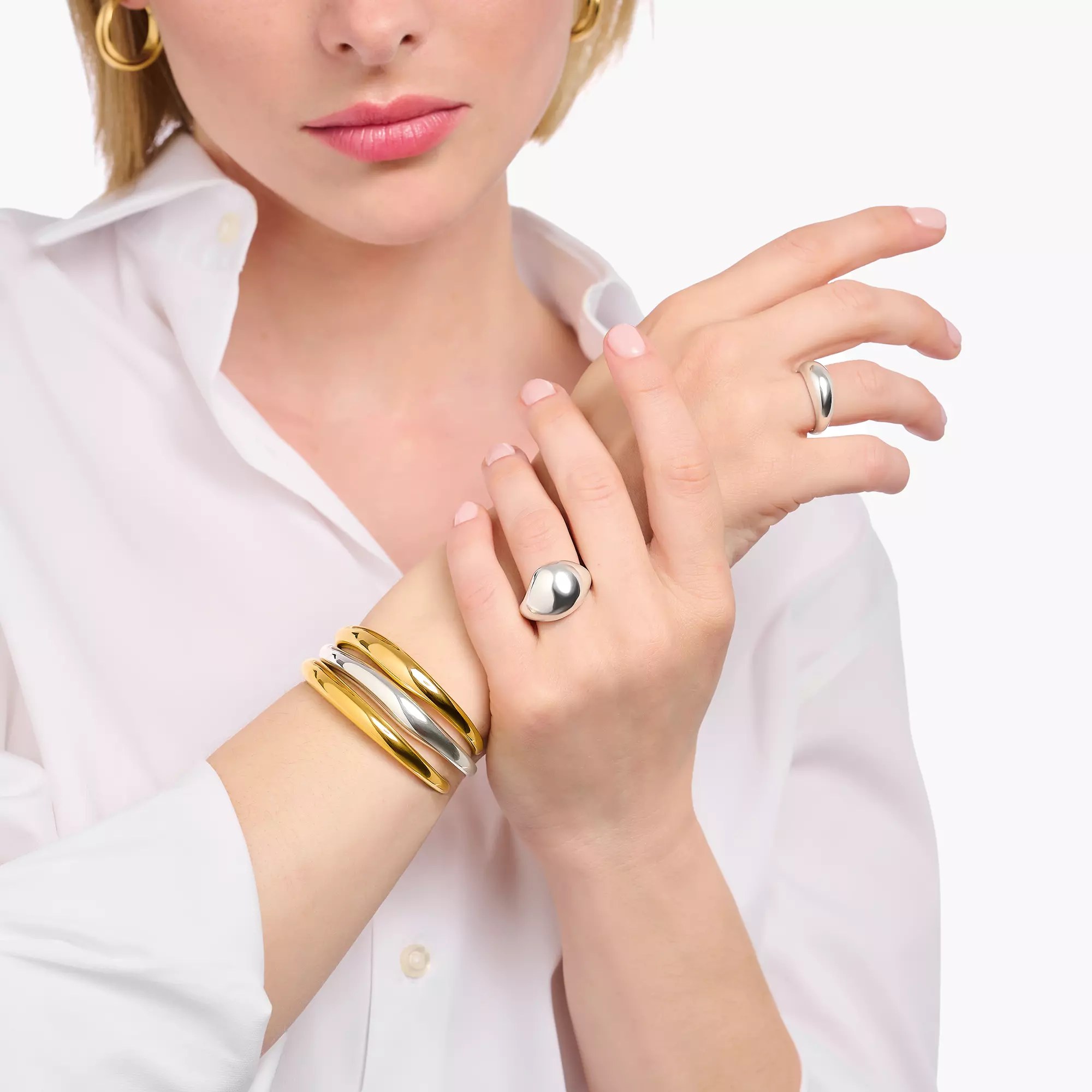Thomas Sabo Ring in organischer Tropfenform Silber – Ansicht 3