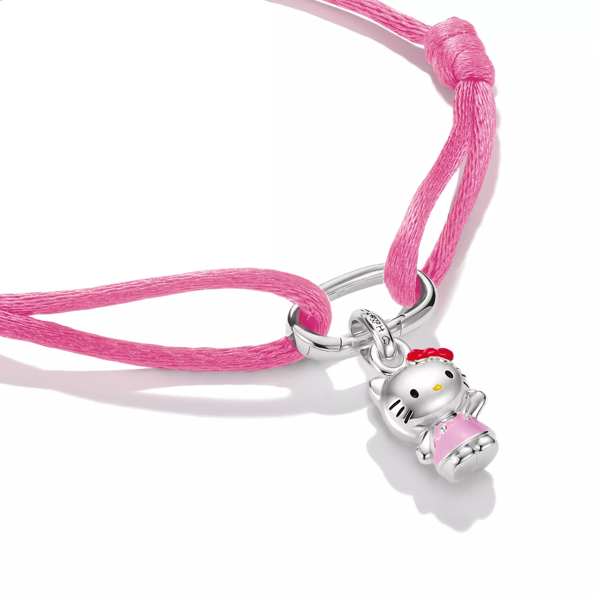 Thomas Sabo Hello Kitty Textilarmband pink mit Charm – Connect – 24 cm – 18 mm hoch – Ansicht 2