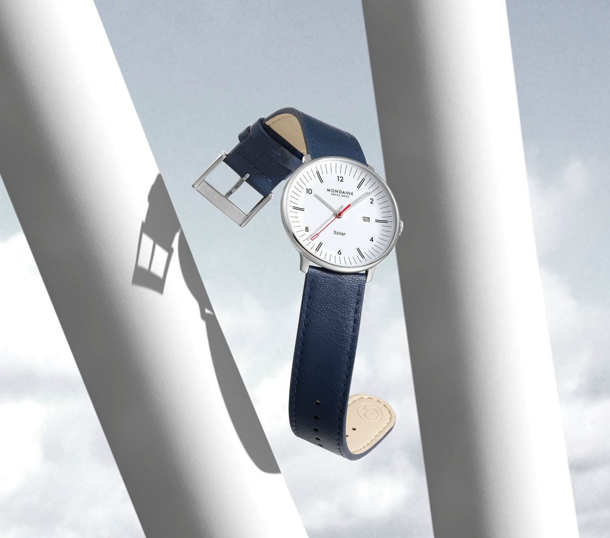 Mondaine Uhr MLE.41910.LDV - Doppio Big - SOLAR - Blau - 41 mm – Ansicht 4