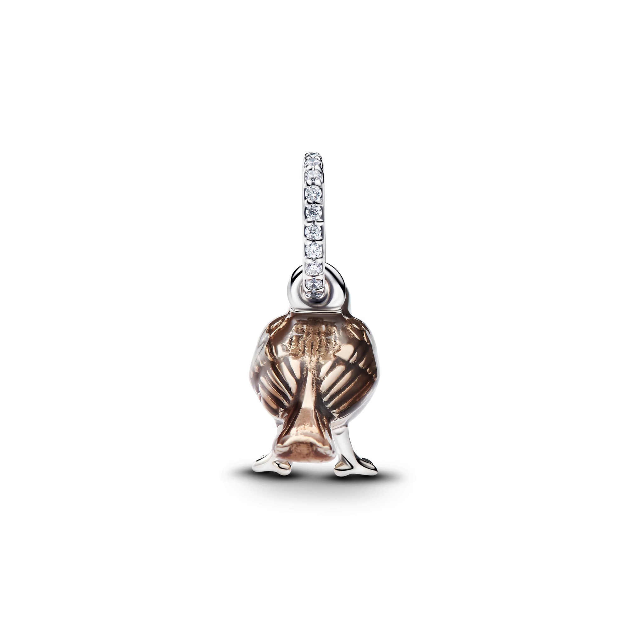 Pandora Vogel Rotkehlchen Charm-Anhänger - Sterling Silber und Emaille – Ansicht 3
