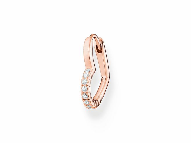 Ohrstecker aus vervollständigten roségoldvergoldeten Sterling Silber mit Zirkonia von Thomas Sabo, elegantes Design und zeitloser Stil für jeden Anlass.