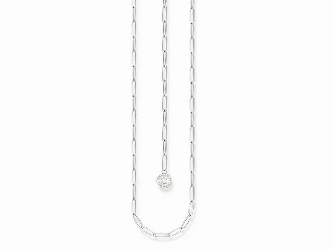 Kette von Thomas Sabo X2089-007-21-L70 aus Silber mit Emaille, 70 cm lang, elegantes design mit einem charm für individuelle gestaltungsmöglichkeiten.