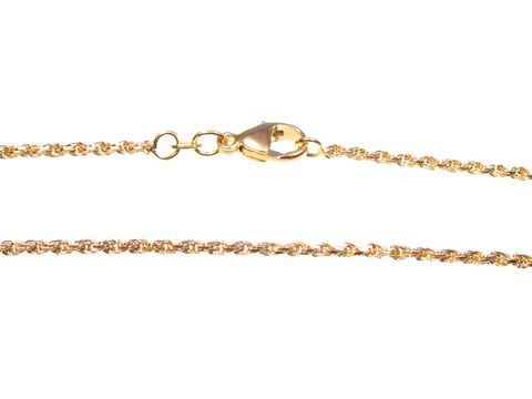 Kordelkette aus 585er Rotgold mit einer Länge von 42 cm und einer Breite von 1,9 x 1,9 mm, hergestellt von Juwelier Harnisch, hochwertig und elegant.