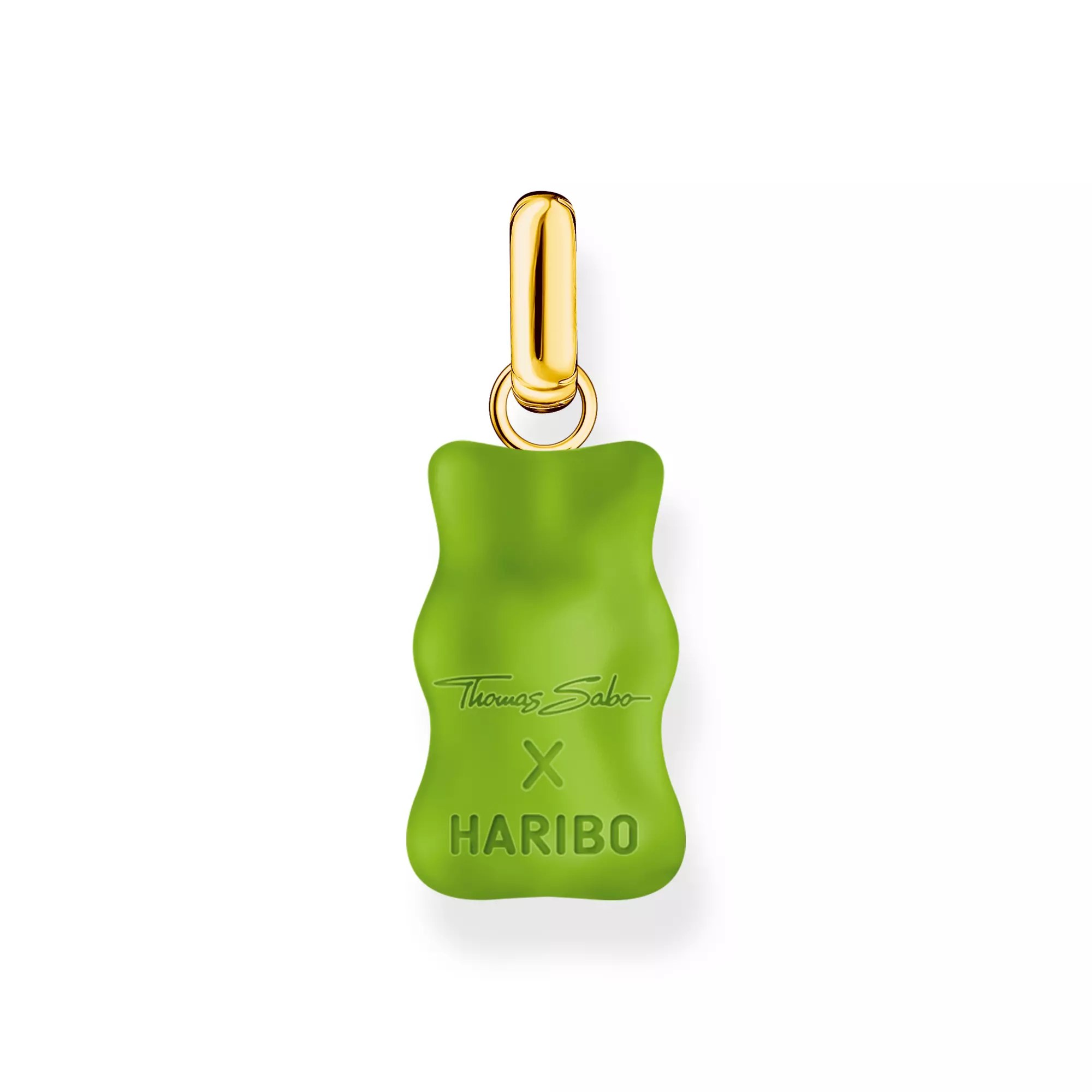 Thomas Sabo Anhänger - HARIBO - Großer Goldbär - Gummibärchen - Grün - Silber Gelbgold verg. & Zirkonia - Grün – Ansicht 2