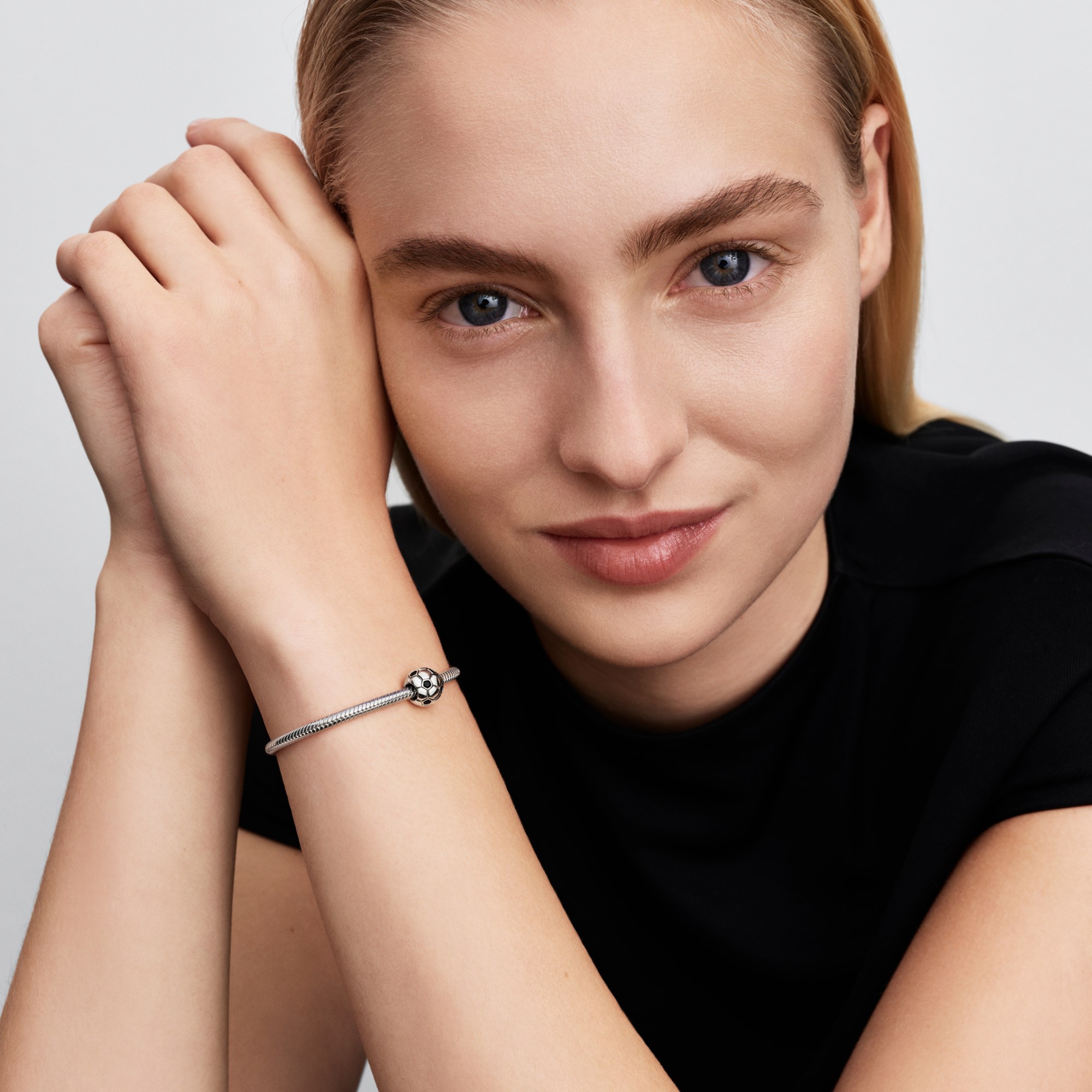 Pandora Fußball-charm - Silber - synth. Kristall - Schwarz – Ansicht 4